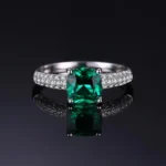 925 Sterling Silver Emerald & Ruby Ring - Image 2