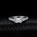 Vintage 925 Sterling Silver Celtic Promise Ring - Image 2