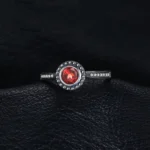 Natural Garnet Ring: Sterling Silver Statement Piece - Image 2