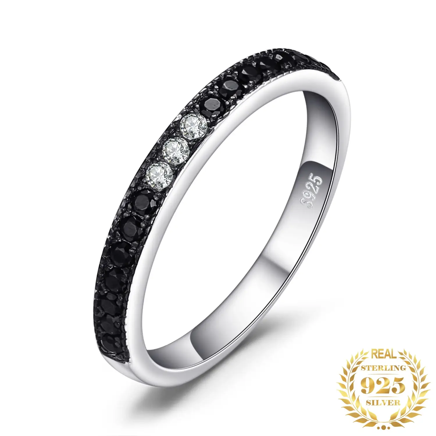 kf-Ha51f3e0a379a431782f195825262c64dE Elegant Black Spinel 925 Silver Wedding Ring