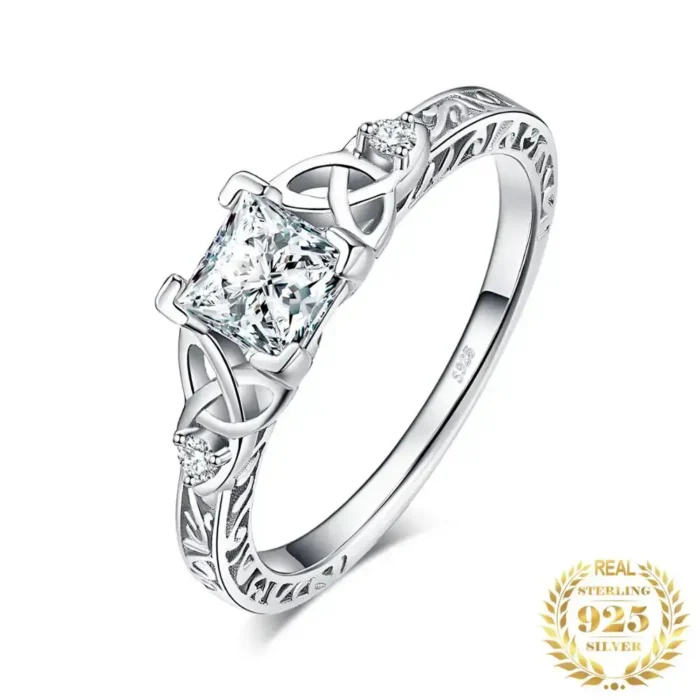 Vintage 925 Sterling Silver Celtic Promise Ring