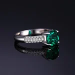 925 Sterling Silver Emerald & Ruby Ring - Image 3