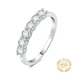 Classic 925 Silver CZ Wedding Band for women's