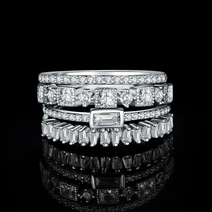 Women's Sterling Silver 1ct CZ Rings - Image 2