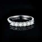 Classic 925 Silver CZ Wedding Band for women's - Image 2
