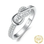 Infinity Love Knot Gemstone Ring for Women