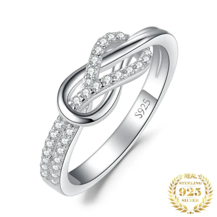 Infinity Love Knot Gemstone Ring for Women