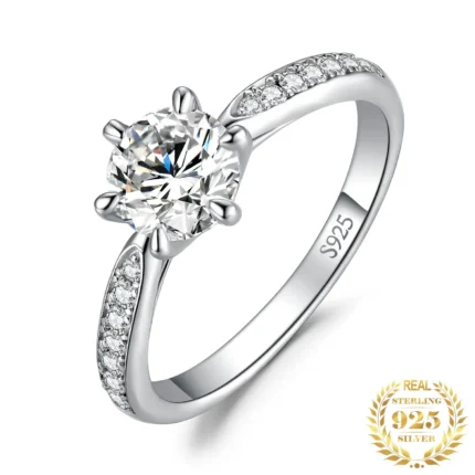 925 Sterling Silver Wedding Band CZ