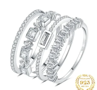 Women's Sterling Silver 1ct CZ Rings
