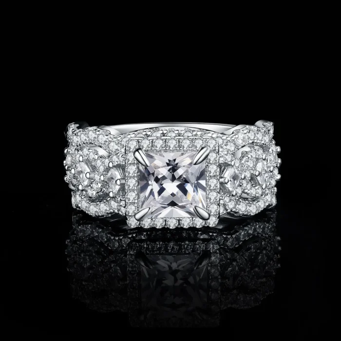 Elegant 3-Piece 925 Sterling Silver Ring Set for Women - Image 2