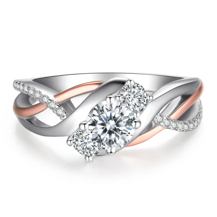 Classic 3 Stone CZ Promise Ring - Image 2