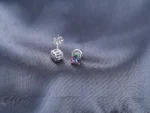 925 Sterling Silver Mystic Quartz Statement Studs - Image 3