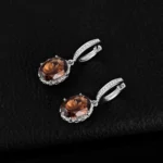 925 Silver 7ct Smoky Quartz Statement Drops - Image 3