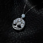 Life Tree Blue Spinel Sterling Silver Pendant - Image 3