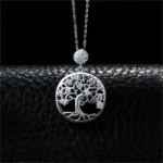Life Tree Blue Spinel Sterling Silver Pendant - Image 2