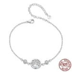 925 Sterling Silver Tree of Life Adjustable Bracelet